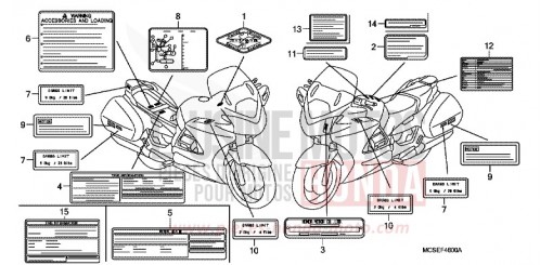 CAUTION LABEL (1) ST13009 de 2009